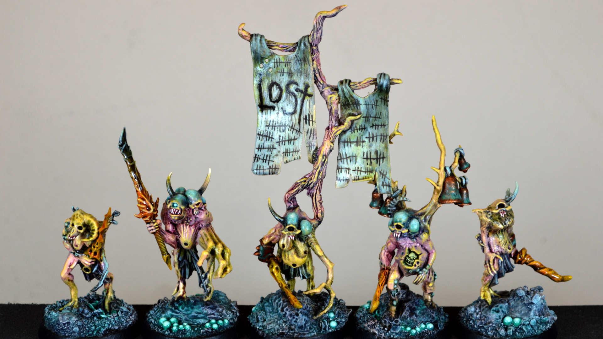 Figurines Warhammer Age Of Sigmar - Plaguebearers De Nurgle - Déjà Peintes